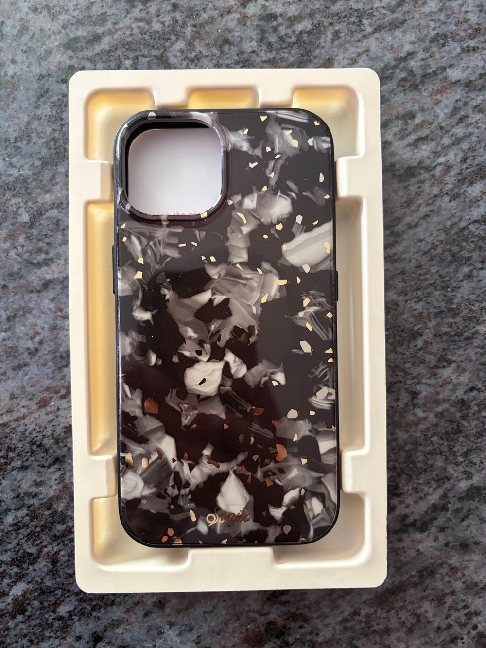 Sonix Black Gray Gold  Galaxy Tortoise MagSafe Phone Case - iPhone 14/13